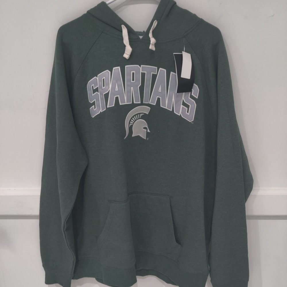 NWT Captivating Mens Michigan State Spartans Hoodie Green Size L $65 CC223